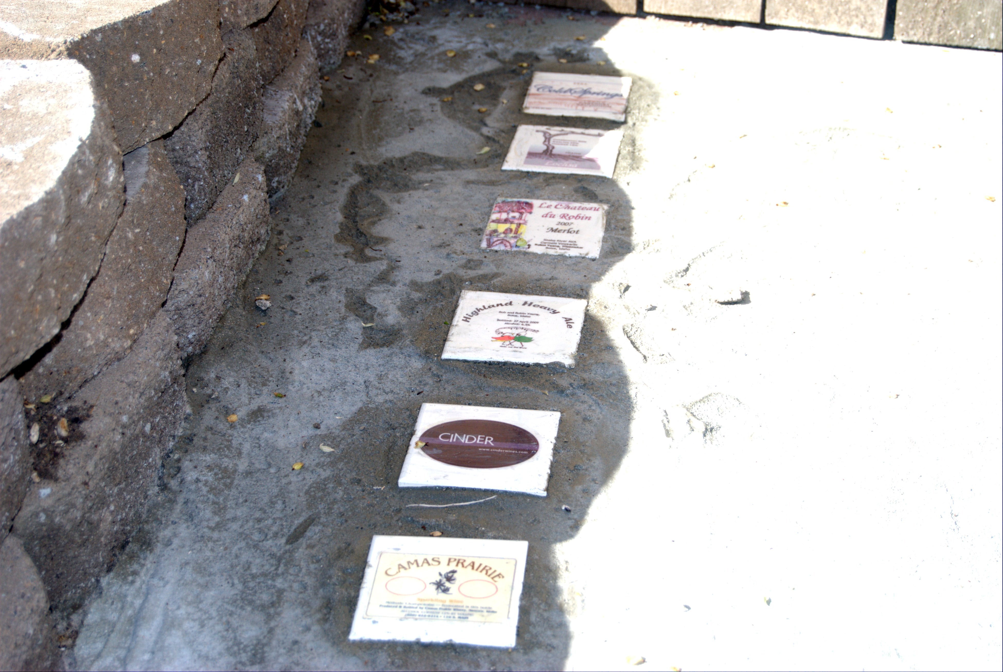 Tiles in walk-way
